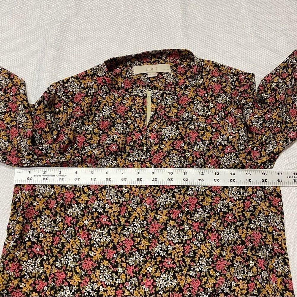 Loft Dainty Floral Multicolor Blouse Womens XXSP NWT - Picture 5 of 8
